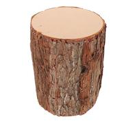 CANIGHT Centro de Mesa Rústico Tronco de Árbol Artificial de Madera 20 X 15 CM Soporte para Velas y Accesorio para Decoración Navideña y Exhibiciones Fotográficas