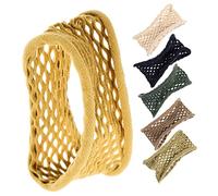 CANIGHT Coleteros De Aro Borde Ancho 6 Gomas Para El Pelo Accesorios Para Peinar Para Niñas y Mujeres
