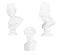 CANIGHT Conjunto de 3 Estatuas de Resina de Color Claro Estilo Renacentista, Mini Figuras Decorativas Compactas y Resistentes para Decoración del Hogar y Oficina