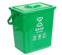 CANIGHT Cubo de Basura de Cocina Verde de 10l con Tapa y Asa Conveniente, Plástico Resistente, Bloquea Olores Adecuado para Compostaje en Oficina o Centro Comercial