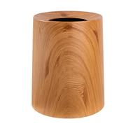 CANIGHT Cubo de Basura sin Tapa Textura de Madera Estilo Nórdico, Material Abs Resistente y Fácil de Lavar para Uso Doméstico y Reciclaje