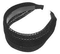 CANIGHT Diadema Ancha Antideslizante para Mujer y Niñas, Diadema Transpirable de Malla Negra, Accesorio Ligero Cabello, Adecuado para Uso Diario y Eventos, Diseño Cómodo y Estable