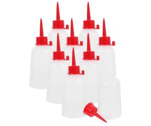 CANIGHT Dispensador de jarabe de arce de plástico con punta fina, pack de 10 botellas de 100ml para proyectos de teñido anudado y manualidades