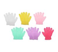 CANIGHT Guantes Exfoliantes de Ducha y 10 Piezas de Nylon para Masaje Corporal Material Cómodo y Efecto Espumante Color Aleatorio