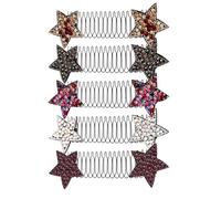 CANIGHT Herramientas para Peinar el Cabello 5 Piezas Pinzas Metálicas Multicolor para Mujeres Peines Laterales y Clips para Maquillaje y Recogidos