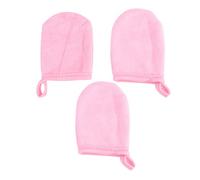 CANIGHT Juego De 3 Guantes Limpiadores De Maquillaje Con Borlas Para Una Eliminación Suave Del Maquillaje