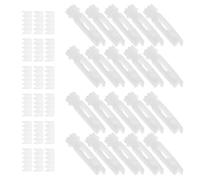 CANIGHT Juego de Ganchos de Plástico Blanco para Cortinas Plisadas, Ligeros y Ajustables, Ideales para Persianas Verticales y Rieles Superiores