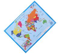 CANIGHT Mapa del Mundo para Pared Póster Educativo para Niños en Edad Preescolar Laminado Y Resistente para de Niños Estilo Aleatorio