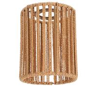 CANIGHT Pantalla para Reemplazo Soporte E14 y E27 para Lámpara Colgante Reduce Irritación Ocular Tejida Cuerda de Papel y Estructura Resistente, Cubierta Khaki