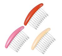 CANIGHT Paquete De 3 Peines Laterales Para Mujer: Peine Acrílico Entrelazado Con Función Antideslizante Para Uso Diario