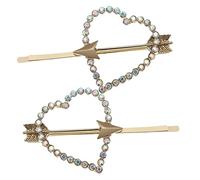 CANIGHT Pasadores Pelo Mujer Decorativos Imitación Corazón Horquillas Bonitas 2 Pcs