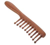 CANIGHT Peine De Masaje De Escalpelo Sándalo Dientes Anchos Para Estimulación De Puntos De Acupresión y Relajación Para Cuidado Del Cabello y Alivio De Tensión Muscular