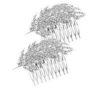 CANIGHT Peineta Decorativa De Aleación Para Cabello 2pcs Para Novia Boda Diamantes De Imitación
