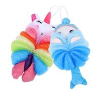 CANIGHT Pelota De Baño De Gel De Ducha 2 Pcs Esponja De Baño Suave y Exfoliante Ideal Para Bebé Fácil De Limpiar