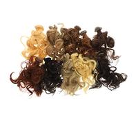 CANIGHT Peluca de Muñeca 10 Piezas Extensiones de Cabello para Manualidades Alta Temperatura Realista Herramienta para Reenraizar Decoración de Muñecas