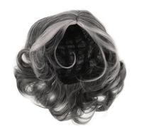 CANIGHT Peluca Personalizada Peluca de Pelo Corto Gris Peluca Rizada Gris Plateada para Mujer Peluca de Disfraz de Abuela Peluca de Abuelita Peluca de Fiesta de Halloween