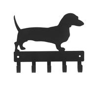 CANIGHT Perchero Metálico Decorativo Forma de Perro para Llaves y Correas, Gancho Resistente para Pared, Uso en Hogar y Oficina