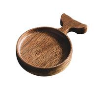 CANIGHT Plato Portátil de Madera Forma de Pez para Salsas y Aperitivos, Ligero y Marrón, Adecuado para Acompañar Comidas y Servir Condimentos