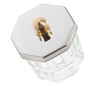 CANIGHT Taza Para Uñas Con Tapa Metálica Recipiente De Vidrio Para Mezcla De Colores y Limpieza De Pinceles Para Manicura Salones y Uso Doméstico