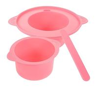 CANIGHT Tazón De Silicona Para Derretir Cera 400ml Con Varilla Mezcladora Recipiente Antiadhesivo Para Depilación y Mezcla De Resistente a Altas Temperaturas Adecuado Para Hogar y Salones De