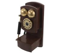 CANIGHT Teléfono Antiguo Decorativo de Pared Cable, Modelo Vintage de 32X14X14 CM para Bares y Hogares, Adorno Retro Funcional para Ambientes Vintage