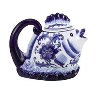 CANIGHT Tetera Creativa de Cerámica Forma de Carpa Azul y Blanca Tetera Japonesa para Agua Fría y Zumos Jarra Decorativa de Estilo Chino para Salón y Juego de Té Asiático