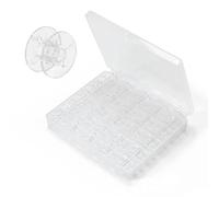 Canillas máquina coser, 25 piezas accesorios costura con caja transparente, bobinas de hilo plásticas reutilizables