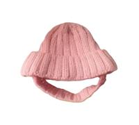 Canine Beanie - 18x12cm Wool Stretch Comfortable Thermal Windproof Headwear, Soft Flexible Winter Protection Apparel | Ear Hole Knit Costume Accessory Warm Coverage for Halloween Christmas Thanksgivin