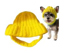 Canine Beanie - 18x12cm Wool Stretch Comfortable Thermal Windproof Headwear, Soft Flexible Winter Protection Apparel | Ear Hole Knit Costume Accessory Warm Coverage for Halloween Christmas Thanksgivin