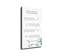 Canine Bite Prevention Poster Dog Behavior Guide Wall-Art Decor For Dog Trainer Kennel Home(Unframed,16x24inch(40x60cm))