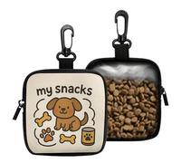 Canine Caddy - Portable Food Storage, Puppy Training Dispenser, Silicone Reward Pocket, Outdoor Adventure Walking Gear, Pet Education Supply, Small Grey Rubberized Vessel For Hiking Backpack