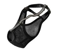Canine Mesh Mouth Cover - Anti Scavenging Barking Bite Control for Pets Safety Training Outdoor Walking | Soft Transpirable Nylon Fabric Reflective Strip Ventilated Lightweight Adjustable Strap