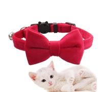Canine Neckwear - Companion Collar Ornament, 28x1x0.5cm Feline Necklace for Special Occasion, Adjustable Band with Detachable Bell, Pet Fashion, Charming Collar for Daily Walks and Holiday Trips