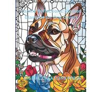 CANINE REFLECTIONS - Stained Glass Dogs Coloring Book for Teens & Adults