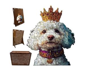 Canine Shape Puzzle Board - Relaxation Wood Puzzle Set, Intricate Assembly Game with Smooth Fit Design, Training Challenge, Artistic Animal Model, Recreational Logic Activity for Leisure Enjoyment