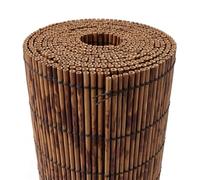 Cañizo Natural para Ocultación de Jardín, Valla de Caña para Exterior. Rollo Protector Visual y Cortavientos para Barandilla de Balcón y Privacidad en la Terraza(Carbonizado,75x200cm)