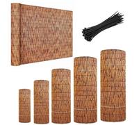 Cañizo Natural Privacidad para Jardin Exterior 100/120/130/150/160/180 cm Valla de Bambú Natural con Bridas para Terraza y Balcon Rollos de Vallas Decorativas para Patio Piscinas(H120xL900cm)