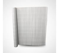 Cañizo PVC Doble Cara con Bridas | Estera de PVC | Resguardo Visual Intimidad Para Jardín, Balcón o Terraza | Resistente Color (1,5_x_3_Metros, BLANCO)