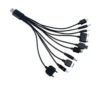 Canjerusof 10 en 1 USB universal del cable del cargador del cargador de Nokia multifunción de carga cable de sincronización para el iPod iPhone PSP cámara Nokia tirón teléfono viejo