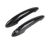 CANJPTON Compatible con BMW Mini Cooper S R50 R52 R53 R55 R56 R57 R58 R59 R61 2 fundas de manija para puerta Trim (negro fibra de carbono)