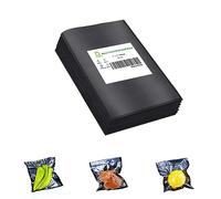 CANLENPK - Bolsas selladoras al vacío 10 x 15 cm, parte trasera negra, frontal transparente, para almacenamiento de alimentos, sellado de aperitivos, frutos secos, hervir