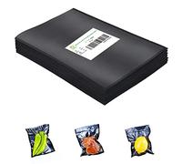 CANLENPK Bolsas Selladoras al Vacío 20 x 30 cm, Parte Trasera Negra y Parte Delantera Transparente, Bolsa de Almacenamiento de Alimentos, Sellado de Comida, Fruta, Fruta, Congelación(50Unidades)
