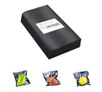 CANLENPK - Bolsas selladoras al vacío con parte trasera negra y frontal transparente de 15 x 25 cm, bolsa de almacenamiento de alimentos, sellado de comida, aperitivos, frutos secos, hervir vapor y
