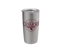Canmore Canadá - Etiqueta Canmore Alberta Canadá Vaso térmico de acero inoxidable de doble pared