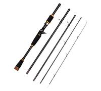 Canne à Pêche Carbone 2,1 m - ML Lancer Appât | Canne Voyage Portable | Pêche EAU Douce Salée | Structure Imbriquée & Haute Sensibilité | Poignée Droite et Handle Pêcheur