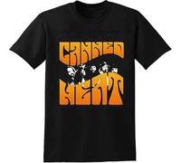 Canned Heat Men's T-Shirts Simple Fashion Trend Shirts Unisex Streetwear Printed Short Sleeve tee Black L