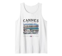 Cannes Costa Azul Croisette Riviera Francesa Bandera Francia Camiseta sin Mangas