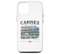 Cannes Costa Azul Croisette Riviera Francesa Bandera Francia Carcasa para iPhone 12/12 Pro