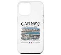Cannes Costa Azul Croisette Riviera Francesa Bandera Francia Carcasa para iPhone 12 Pro MAX