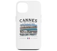Cannes Costa Azul Croisette Riviera Francesa Bandera Francia Carcasa para iPhone 13